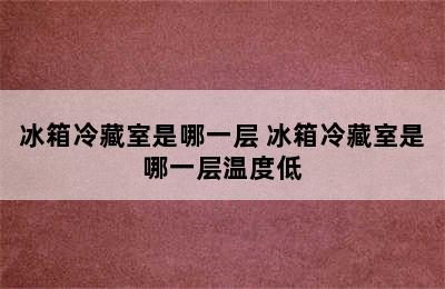 冰箱冷藏室是哪一层 冰箱冷藏室是哪一层温度低